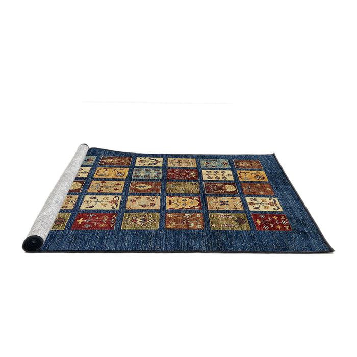 Sideview of Machine Washable Abstract Sage Green Rug, wshabs648