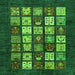 Square Machine Washable Abstract Green Modern Area Rugs, wshabs648grn