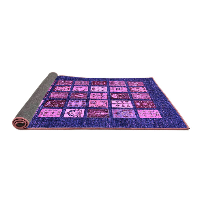 Sideview of Abstract Purple Modern Rug, abs648pur