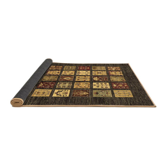 Sideview of Abstract Brown Modern Rug, abs648brn