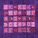 Square Machine Washable Abstract Pink Modern Rug, wshabs648pnk