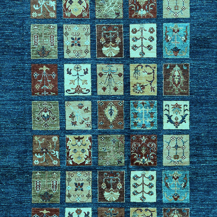 Machine Washable Abstract Light Blue Modern Rug, wshabs648lblu