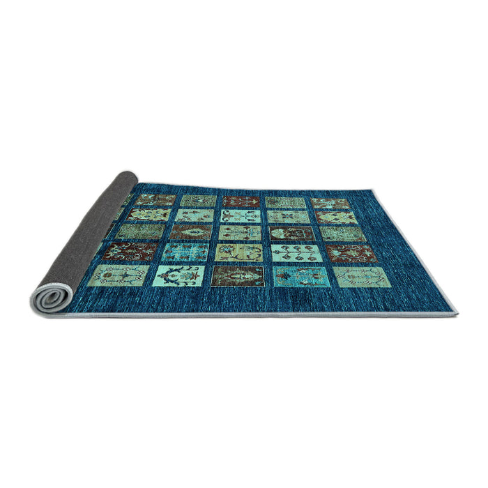 Sideview of Abstract Light Blue Modern Rug, abs648lblu