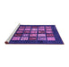 Sideview of Machine Washable Abstract Purple Modern Area Rugs, wshabs648pur