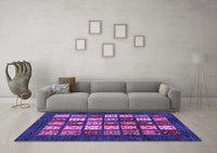 Machine Washable Abstract Purple Modern Rug, wshabs648pur