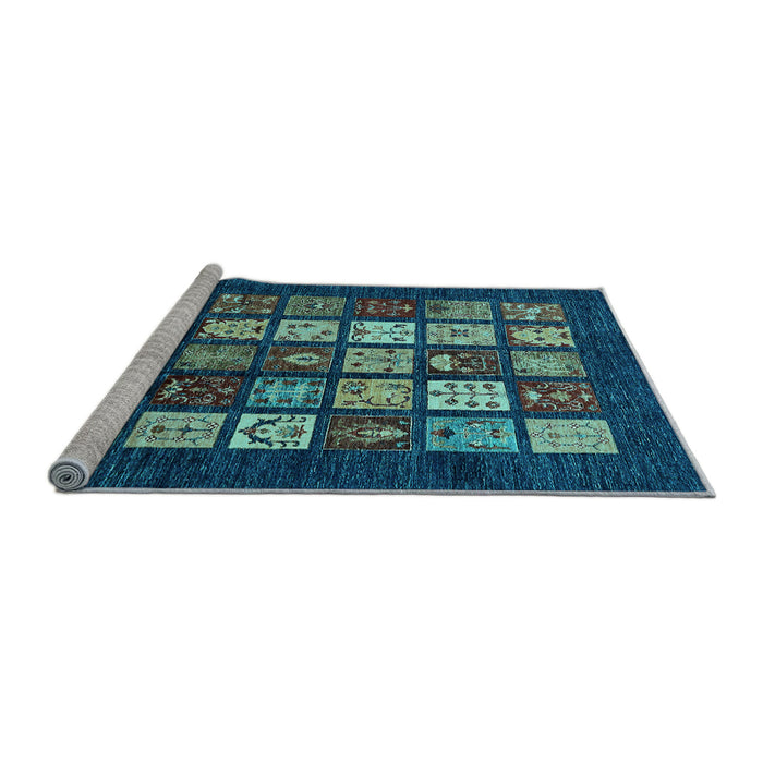 Sideview of Machine Washable Abstract Light Blue Modern Rug, wshabs648lblu