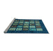 Sideview of Machine Washable Abstract Light Blue Modern Rug, wshabs648lblu