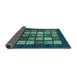 Sideview of Abstract Turquoise Modern Rug, abs648turq