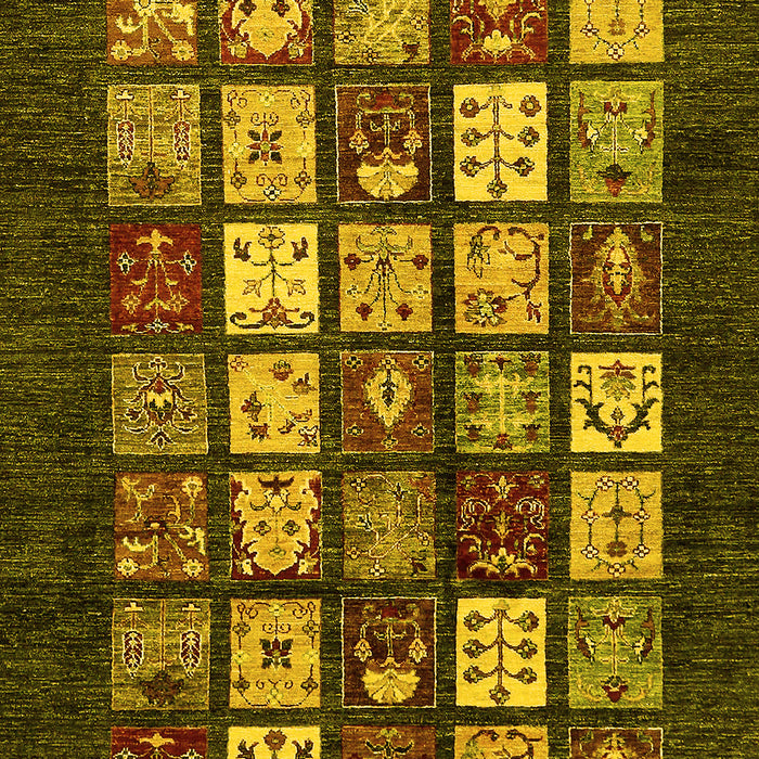 Machine Washable Abstract Yellow Modern Rug, wshabs648yw