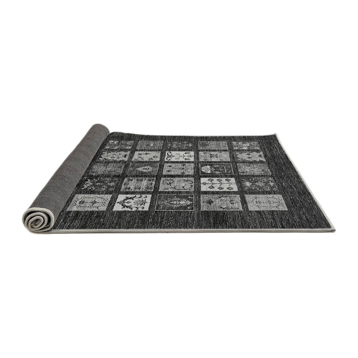 Sideview of Abstract Gray Modern Rug, abs648gry