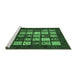 Sideview of Machine Washable Abstract Emerald Green Modern Area Rugs, wshabs648emgrn