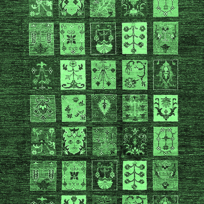 Abstract Emerald Green Modern Rug, abs648emgrn