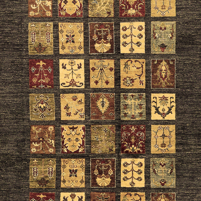 Machine Washable Abstract Brown Modern Rug, wshabs648brn