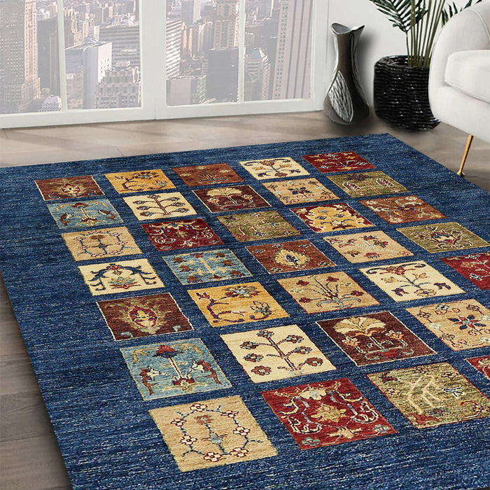 Machine Washable Abstract Sage Green Rug in a Family Room, wshabs648