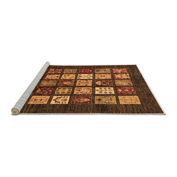 Sideview of Machine Washable Abstract Orange Modern Area Rugs, wshabs648org