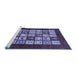 Sideview of Machine Washable Abstract Blue Modern Rug, wshabs649blu