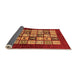 Sideview of Abstract Orange Modern Rug, abs649org