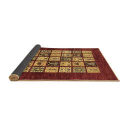 Sideview of Abstract Brown Modern Rug, abs649brn