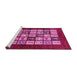 Sideview of Machine Washable Abstract Pink Modern Rug, wshabs649pnk