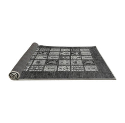 Sideview of Abstract Gray Modern Rug, abs649gry