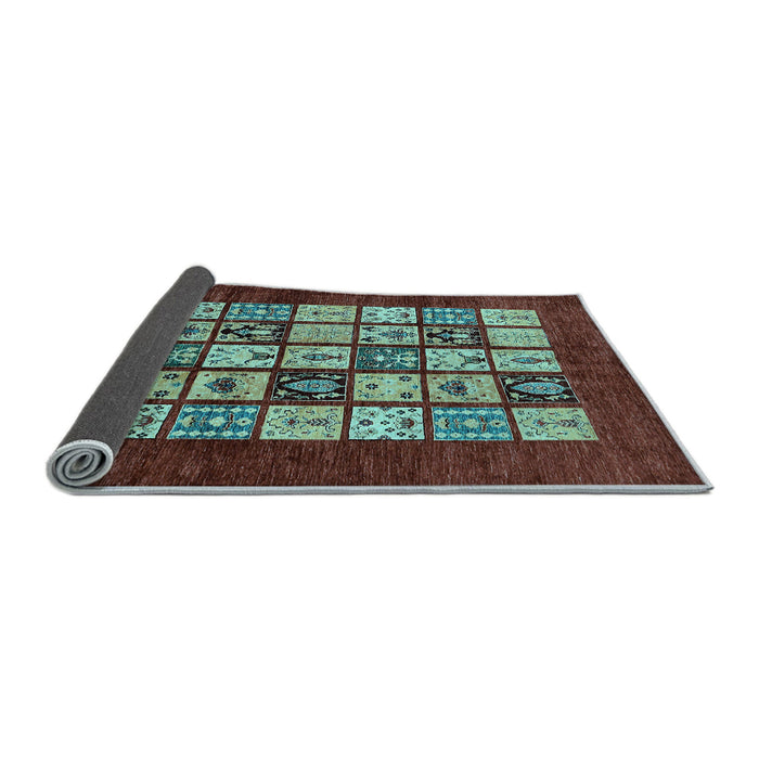 Sideview of Abstract Light Blue Modern Rug, abs649lblu