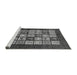 Sideview of Machine Washable Abstract Gray Modern Rug, wshabs649gry