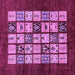 Square Machine Washable Abstract Purple Modern Area Rugs, wshabs649pur