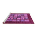 Sideview of Machine Washable Abstract Purple Modern Area Rugs, wshabs649pur