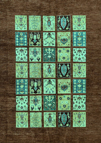 Abstract Turquoise Modern Rug, abs649turq