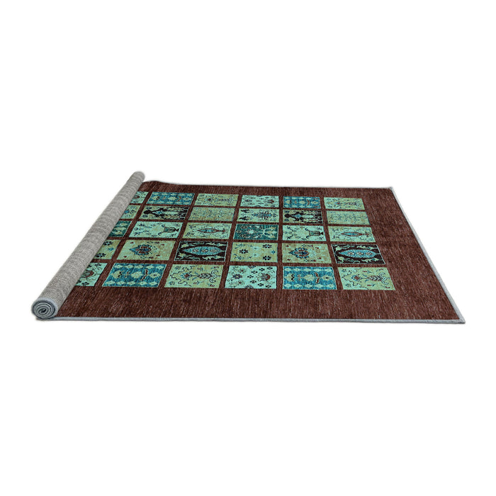 Sideview of Machine Washable Abstract Light Blue Modern Rug, wshabs649lblu