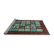 Sideview of Machine Washable Abstract Light Blue Modern Rug, wshabs649lblu