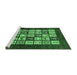 Sideview of Machine Washable Abstract Emerald Green Modern Area Rugs, wshabs649emgrn