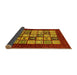 Sideview of Abstract Yellow Modern Rug, abs649yw