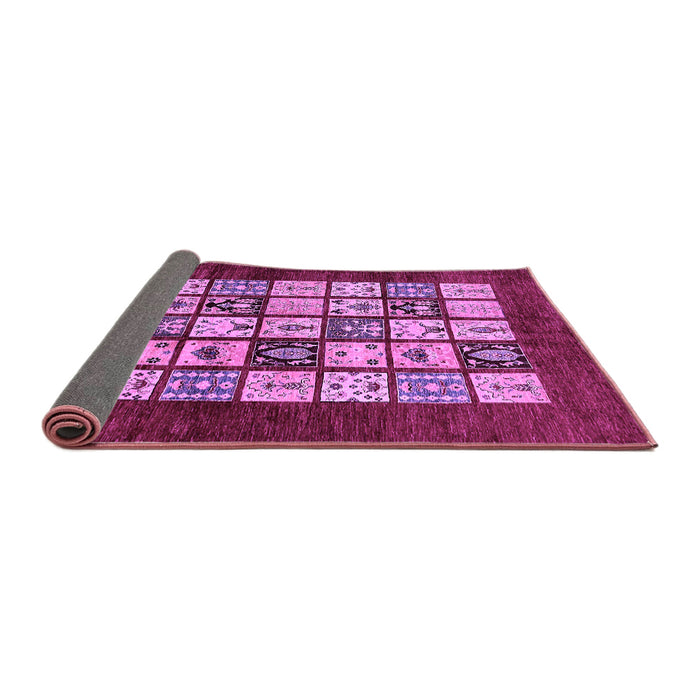 Sideview of Abstract Purple Modern Rug, abs649pur