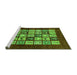 Sideview of Machine Washable Abstract Green Modern Area Rugs, wshabs649grn