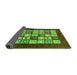 Sideview of Abstract Green Modern Rug, abs649grn