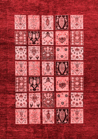 Abstract Red Modern Rug, abs649red