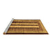 Sideview of Machine Washable Abstract Brown Modern Rug, wshabs64brn