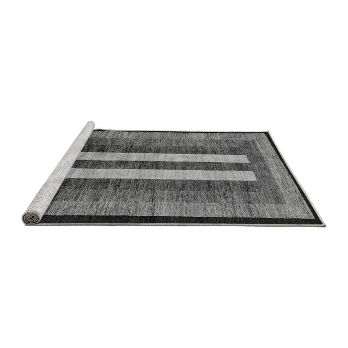 Sideview of Machine Washable Abstract Gray Modern Rug, wshabs64gry