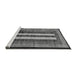 Sideview of Machine Washable Abstract Gray Modern Rug, wshabs64gry