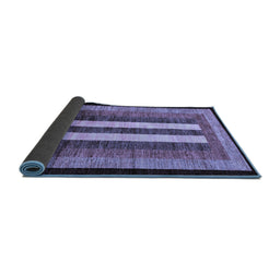 Sideview of Abstract Blue Modern Rug, abs64blu
