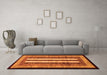 Machine Washable Abstract Orange Modern Area Rugs in a Living Room, wshabs64org