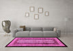 Machine Washable Abstract Purple Modern Area Rugs in a Living Room, wshabs64pur