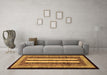 Machine Washable Abstract Brown Modern Rug in a Living Room,, wshabs64brn