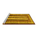 Sideview of Machine Washable Abstract Yellow Modern Rug, wshabs64yw