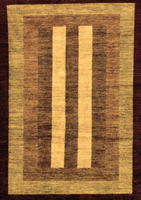 Abstract Brown Modern Rug, abs64brn