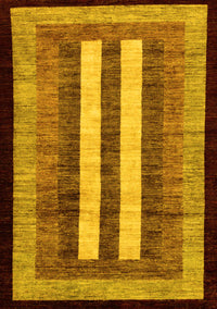 Abstract Yellow Modern Rug, abs64yw