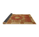 Sideview of Abstract Orange Modern Rug, abs650