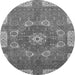 Round Abstract Gray Modern Rug, abs650gry