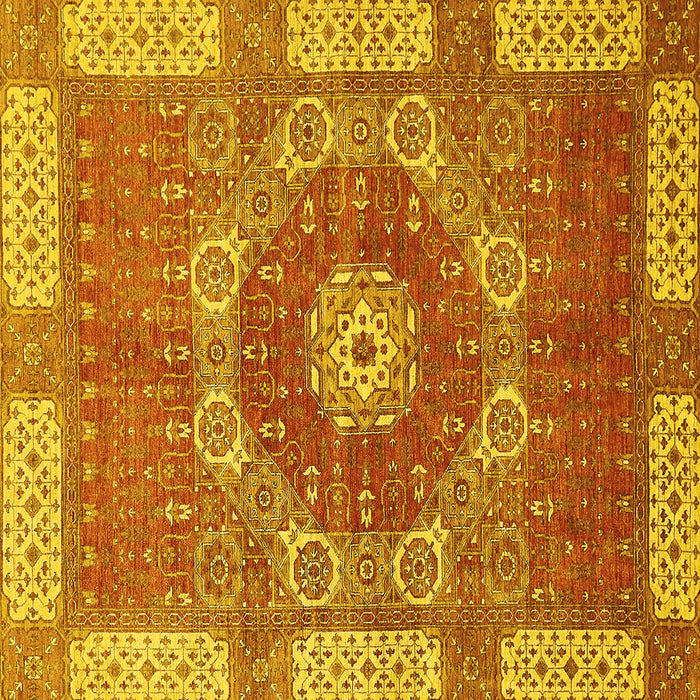 Square Abstract Yellow Modern Rug, abs650yw